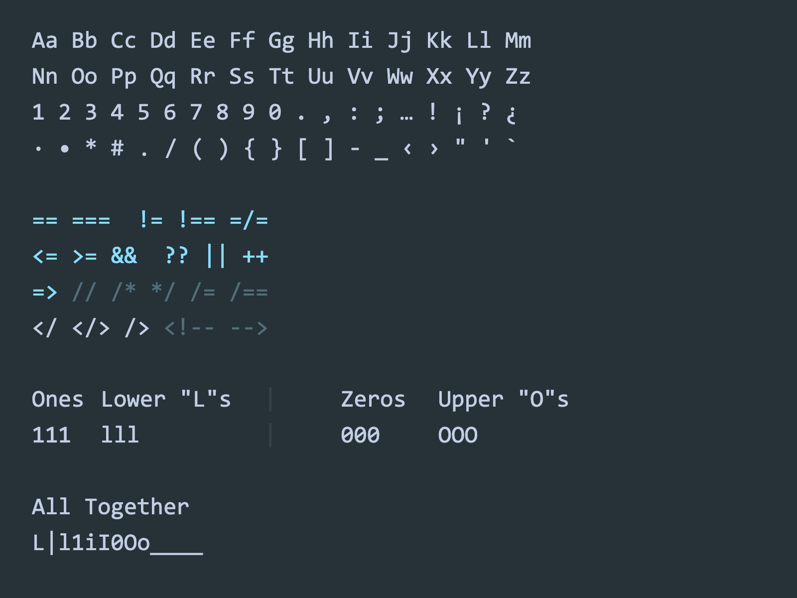 Coding Fonts — Consolas