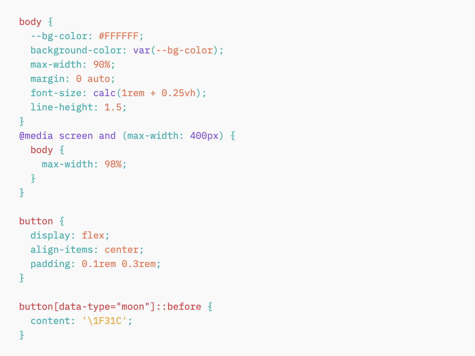 css example of IBM Plex Mono in light mode