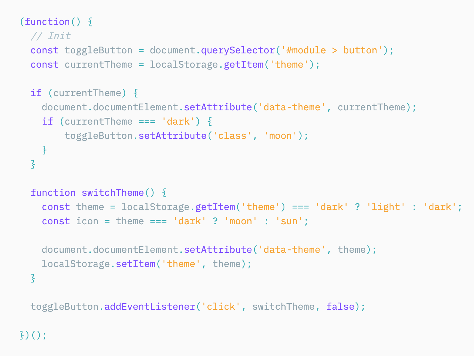 js example of IBM Plex Mono in light mode